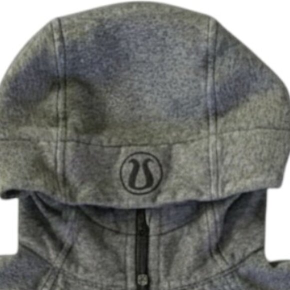 Lululemon Scuba Hoodie II Heathered Black Charcoal Zip Up Hoodie Women’s Size 4 - Picture 2 of 13